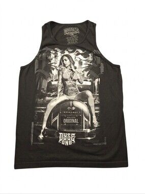 Dyse One Graphic Tank‎ Top Lowrider Chicano Streetwear Black Men's Size Large L
